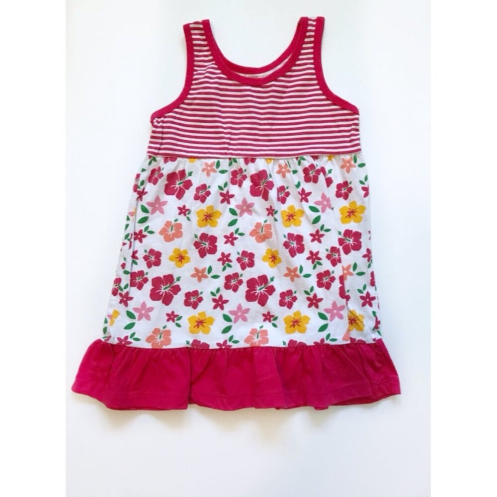 Swiggles Red Flower Tank Dress 4T